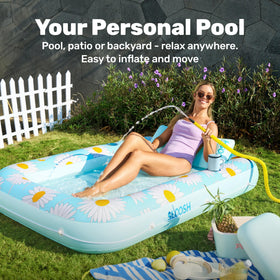 Sloosh ribbed air cushion base cradles your body for stable lounging.