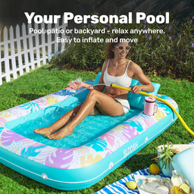 Sloosh ribbed air cushion base supports posture while relaxing