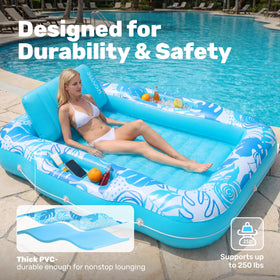 Sloosh ribbed air cushion base cradles the body.