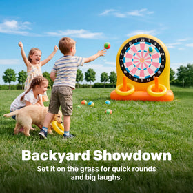 Sloosh yellow ring toss rings for kid-friendly toss games and lively parties