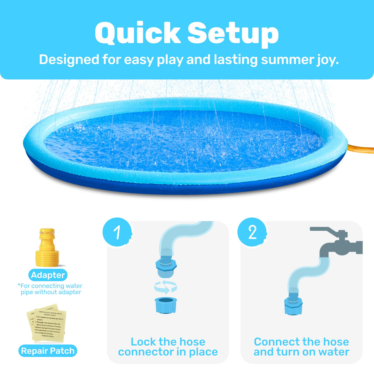 Sloosh splash pad surface featuring non-slip texture for kids