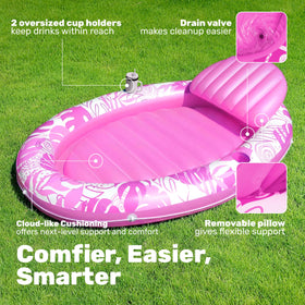 Sloosh stable pool float with oval design for easy positioning