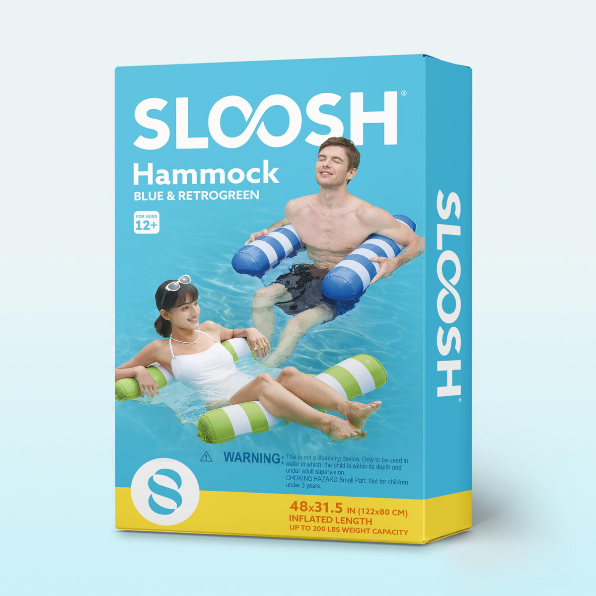 Sloosh blue retrogreen option shown for poolside vibe.