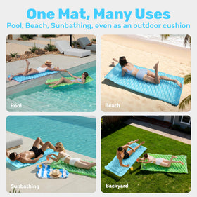 Sloosh vibrant green-blue floats for memorable summer poolside fun.