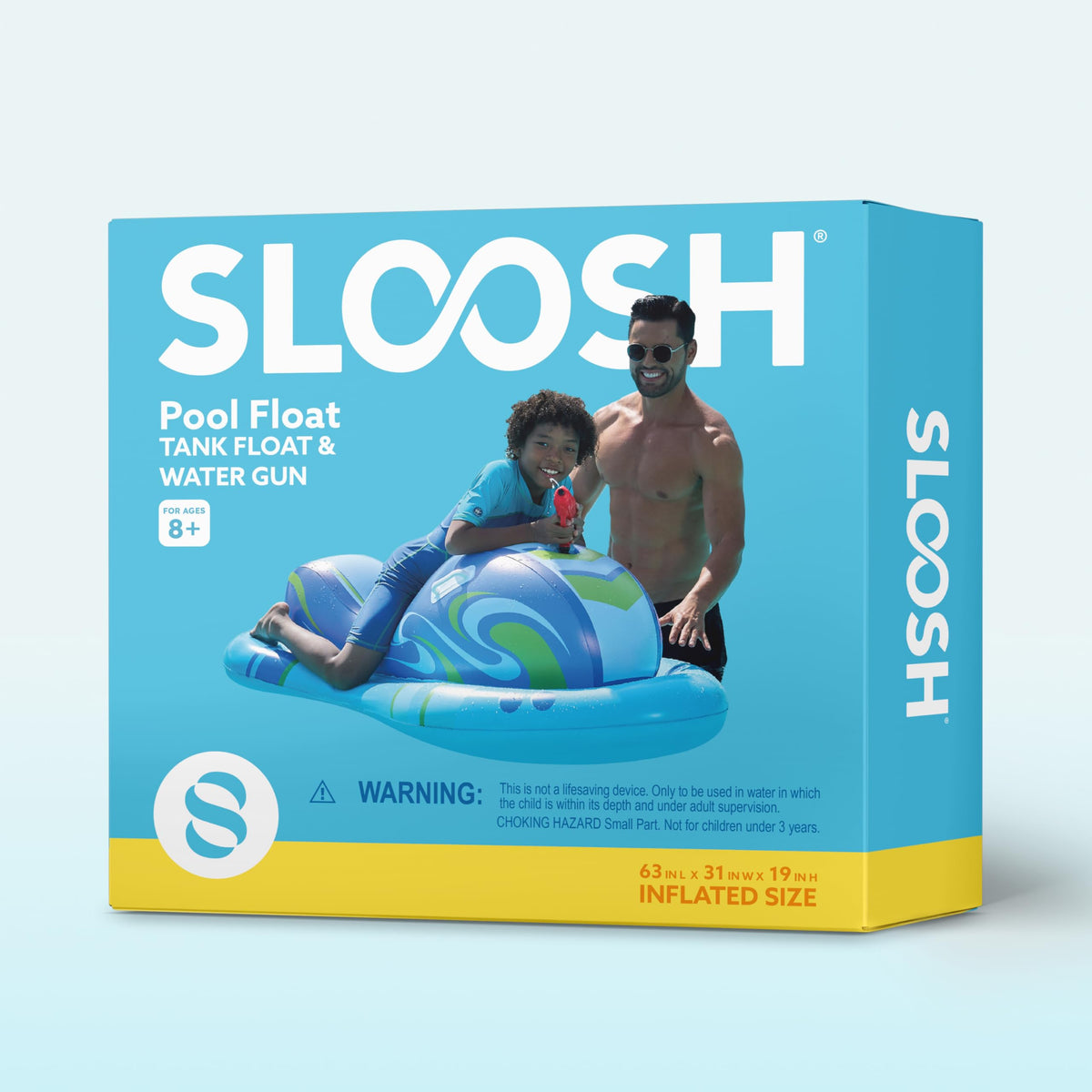 Sloosh summer water fight toy with built-in water gun