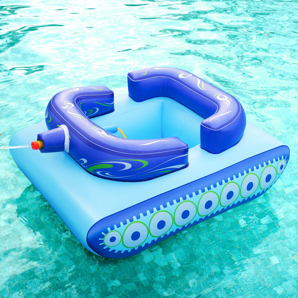 Sloosh inflatable tank float ready for pool, beach, or lake use