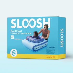 Dimensions of Sloosh inflatable tank float: 44 by 39 by 20 inches