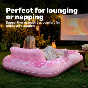 Sloosh compact portable design inflates rapidly for travel.