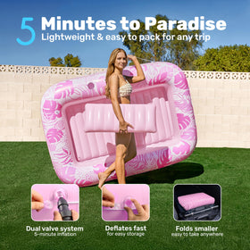 Sloosh durable UV resistant PVC stands up to sun.