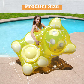 Sloosh thick PVC material ensures long-lasting pool gear.