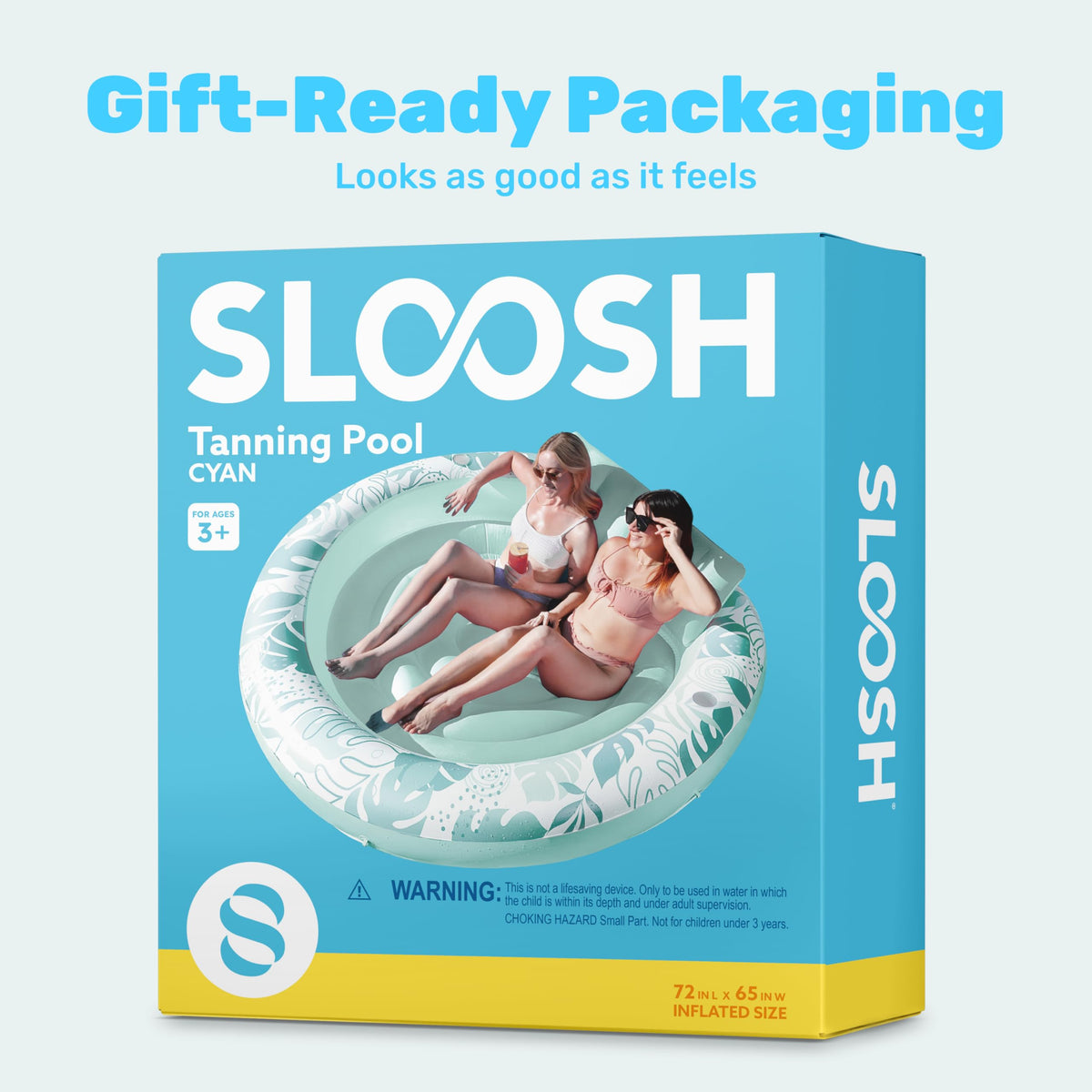 Sloosh travel-ready sunbathing pool float for outdoor adventures