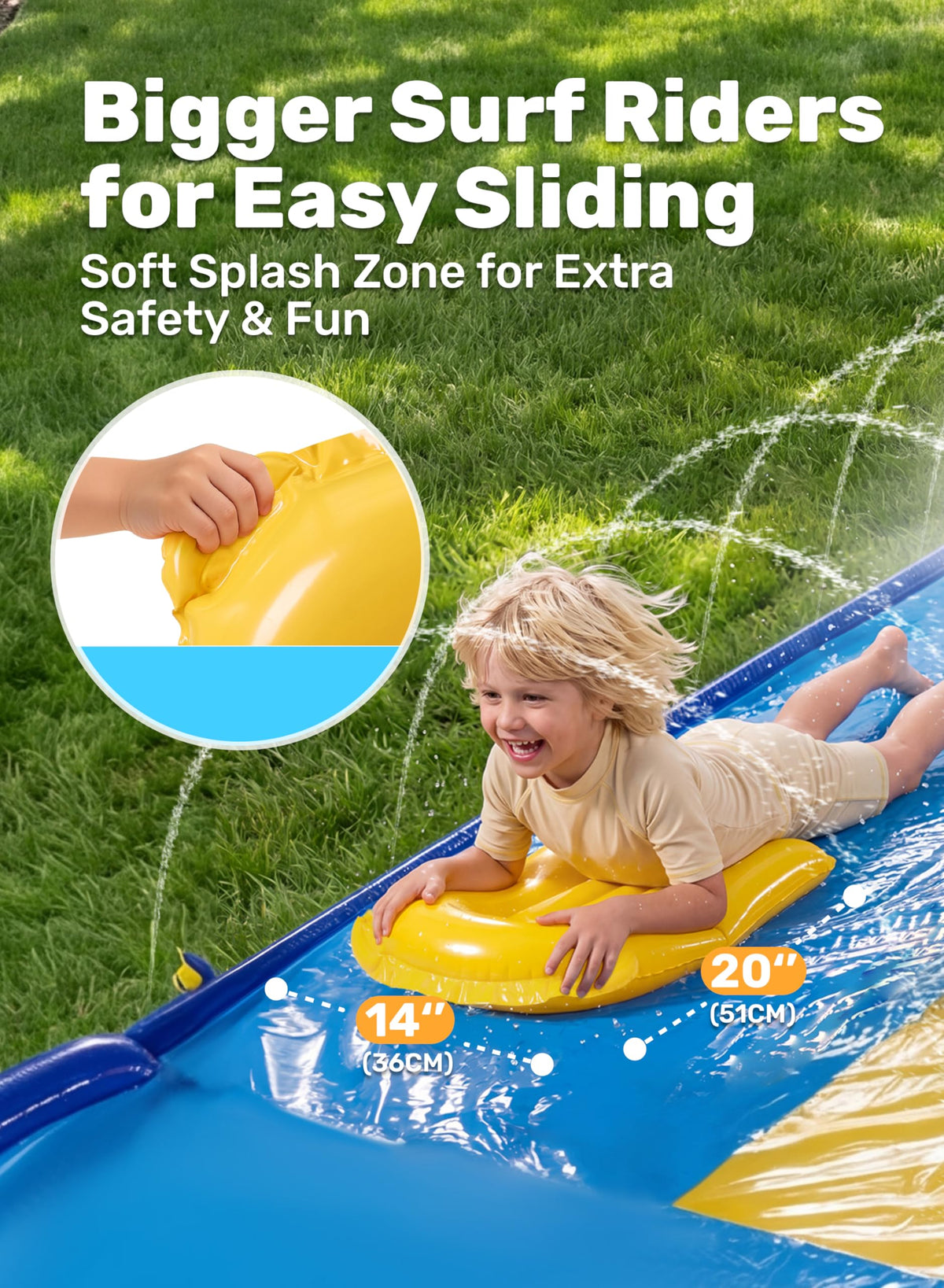 Sloosh Triple Water Slide ground stakes for sturdy setup