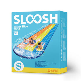 Sloosh Triple Water Slide summer backyard fun for kids and friends
