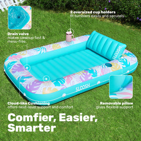 Sloosh pool float features two drink holders for beverages
