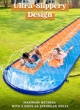 Sloosh two inflatable boards add extra play surfaces for kids and adults.