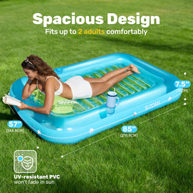 Sloosh two-person comfort with removable pillow supports lounging together
