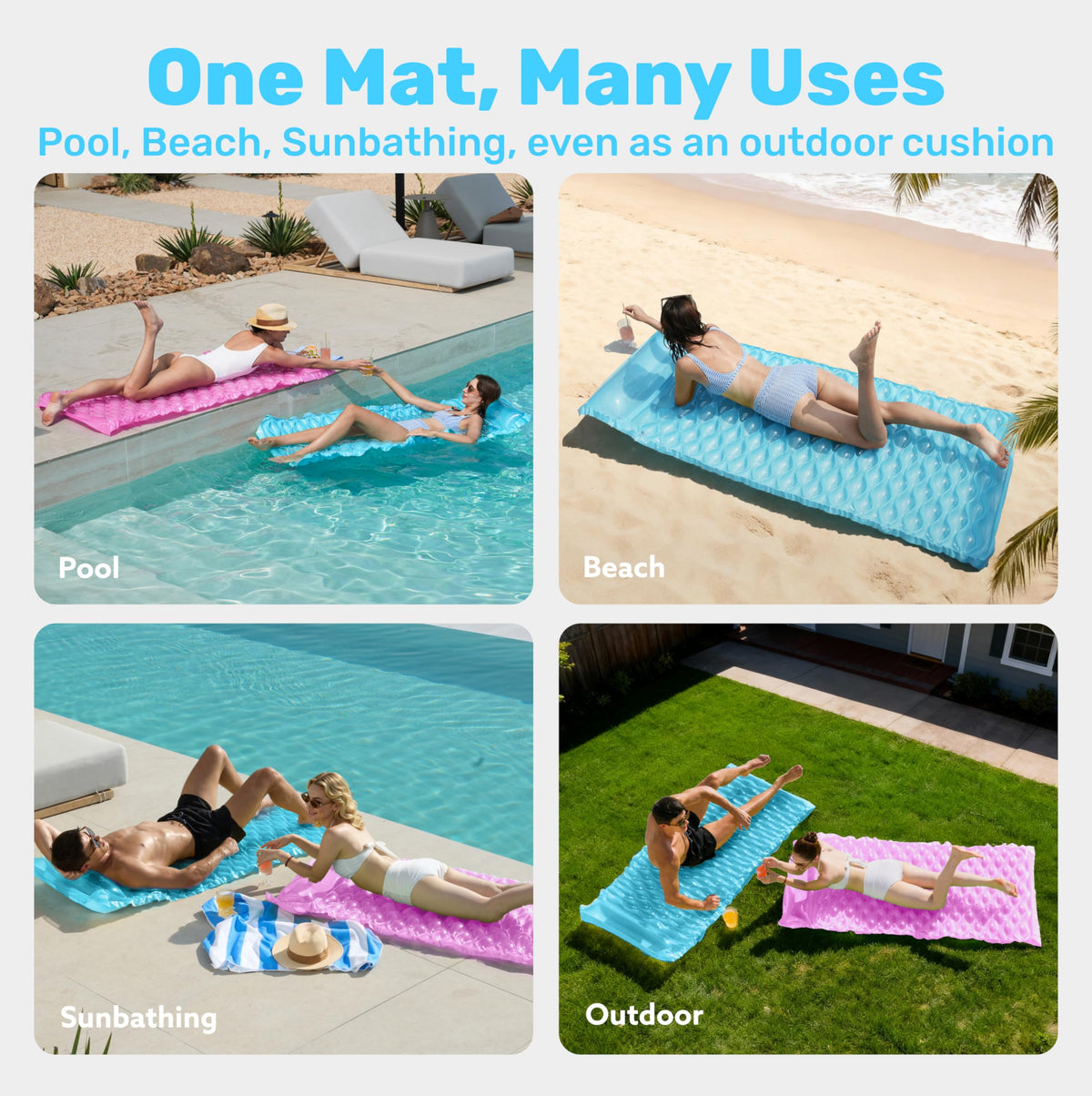 Sloosh two-piece raft ideal for pool games and family fun.