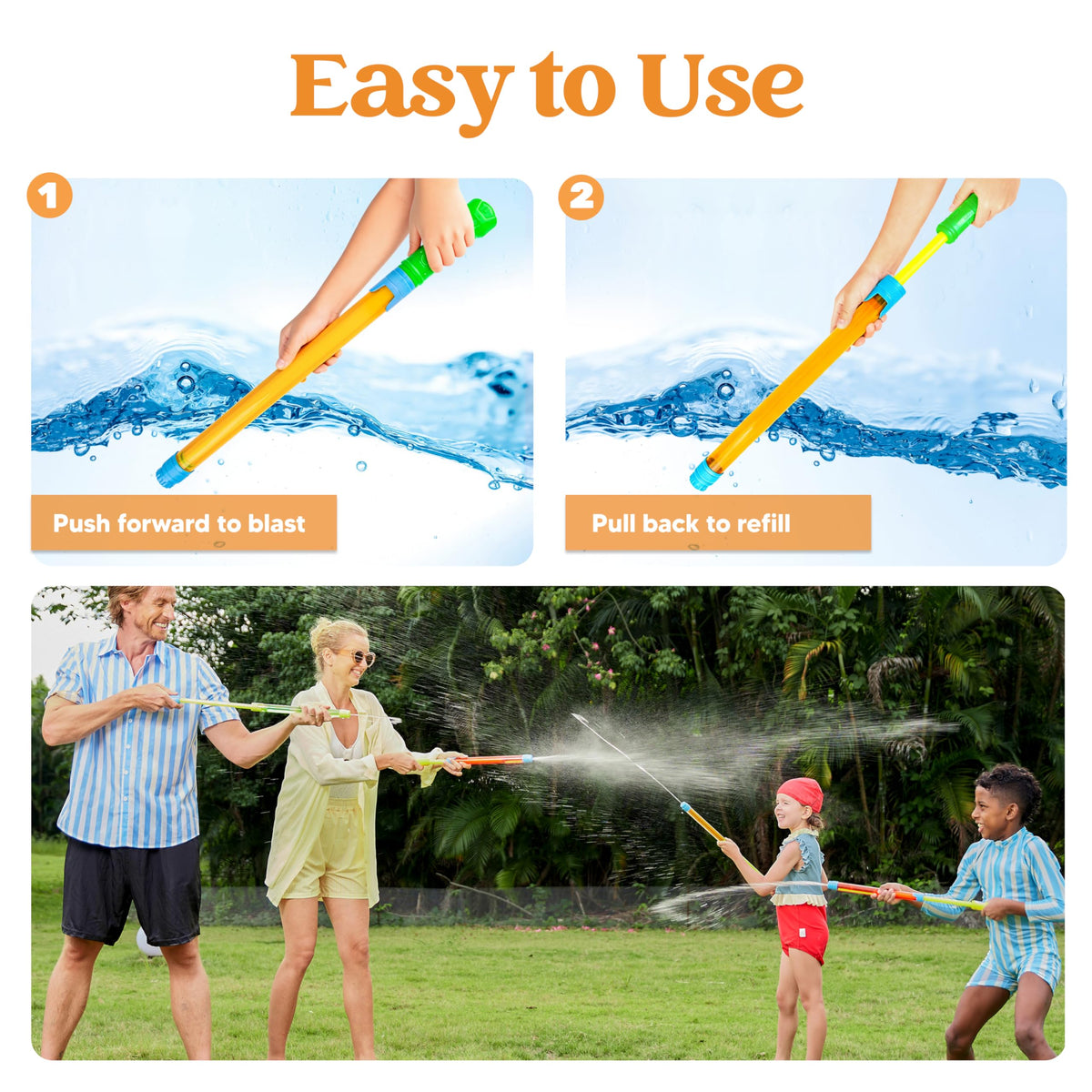 Sloosh water blaster easy-fill design for quick refills during games