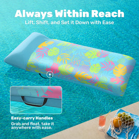 Sloosh water-flow technology keeps the surface cool while lounging