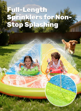 Sloosh two inflatable boards enhance sliding action and shared playtime.