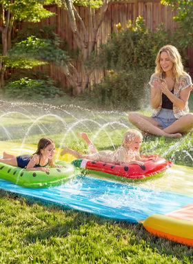 Sloosh durable construction handles splashes and sunlight.