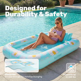 Sloosh wrap-around rope adds stability for relaxed backyard lounging.