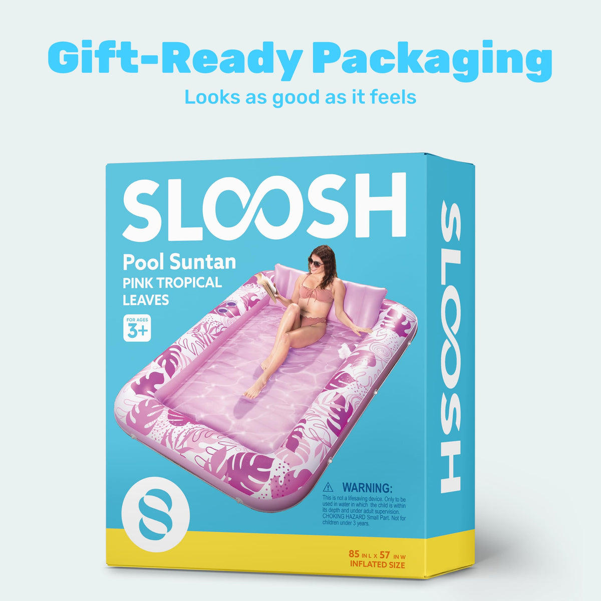 Sloosh backyard pool or beach use creates a luxury lounging vibe.