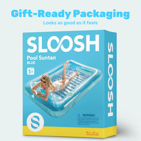 SLOOSH XL blue pool float stands out in any water setting.