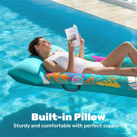 SLOOSH fabric-covered lounger highlighting plush surface for comfort
