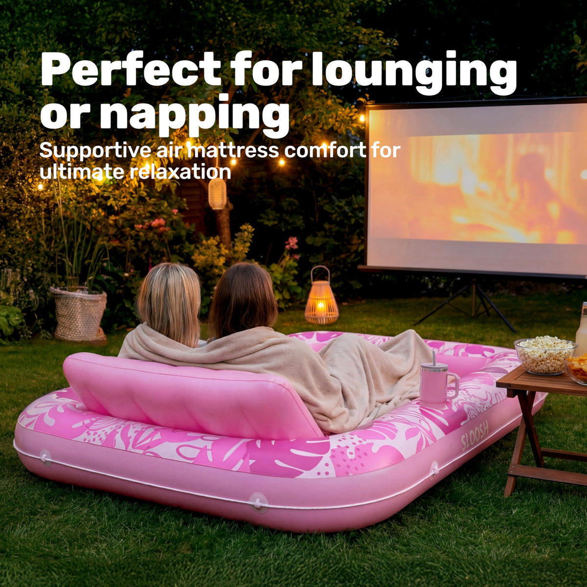 Sloosh quick setup and portability makes poolside travel easy.