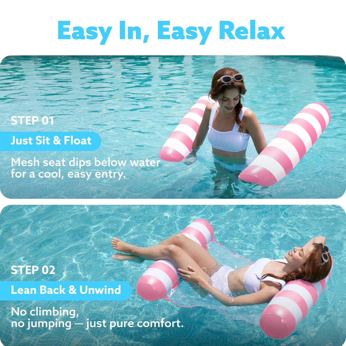 Sloosh Yellow 4-in-1 hammock float for sunny lounging and versatility