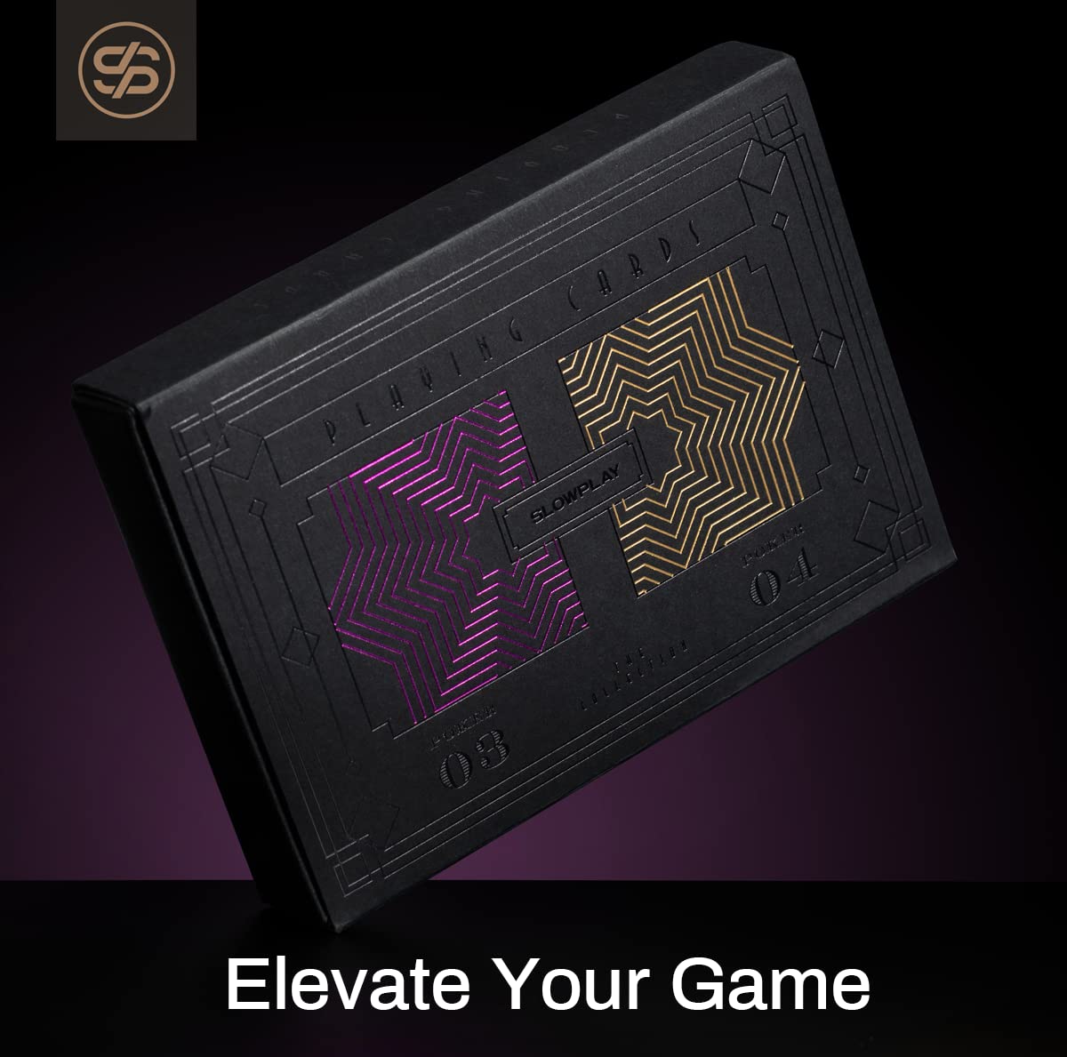 SLOWPLAY art-deco inspired design—glamour for game night.