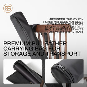 SLOWPLAY Godel Poker Mat carrying bag for effortless transport.