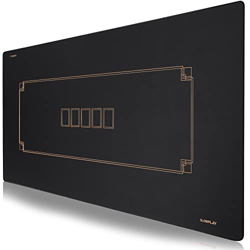 SLOWPLAY Godel Poker Mat rolled for easy storage and on-the-go games.