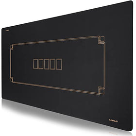 SLOWPLAY Godel Poker Mat rolled for easy storage and on-the-go games.