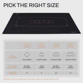 SLOWPLAY Godel Poker Mat waterproof top protects tables from spills.