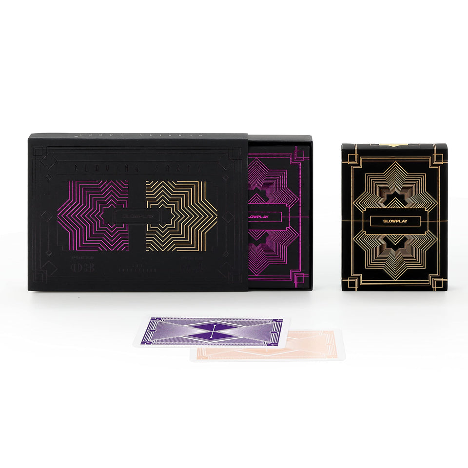 SLOWPLAY purple deck poker cards—premium design and durable feel for serious games.