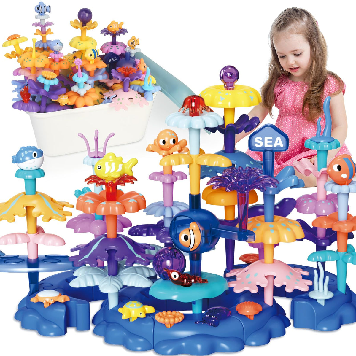 SLTBEH Coral Garden blue base for stable play and easy assembly