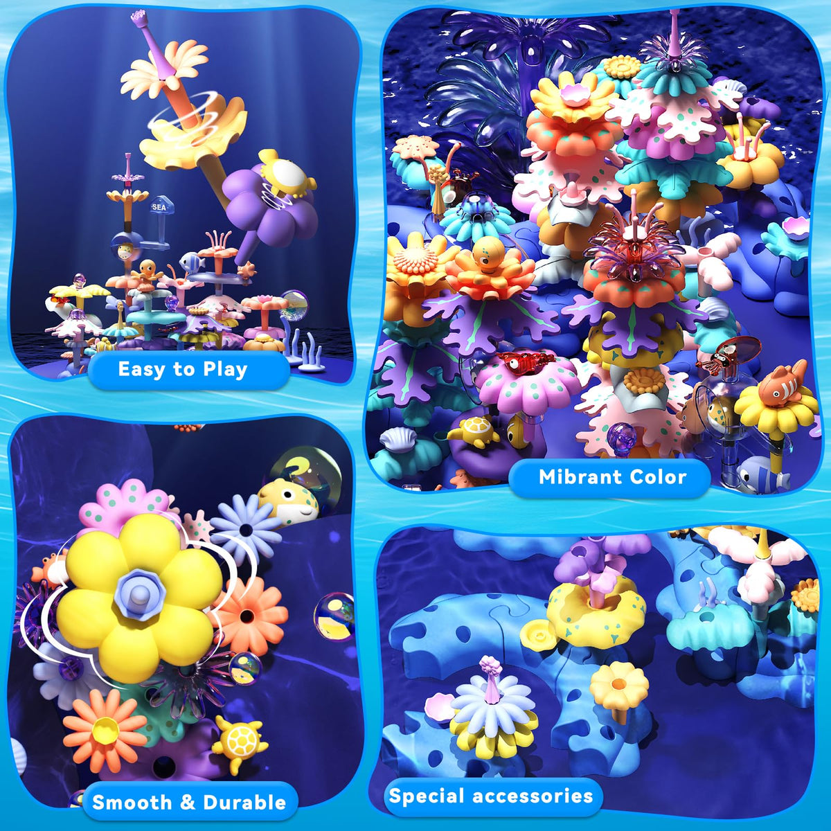 SLTBEH Coral Garden large carrying case keeps toys tidy