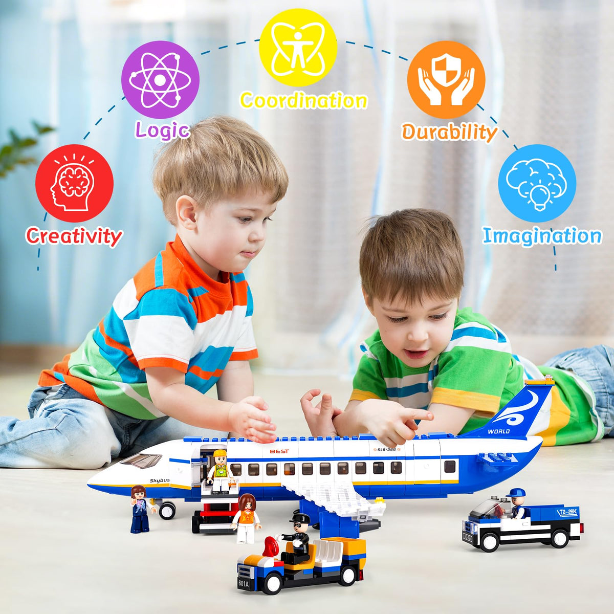 Sluban city passenger airplane boarding stairs for realistic airport access