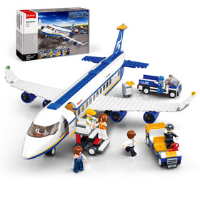 Sluban city passenger airplane set front view for immersive airport playtime