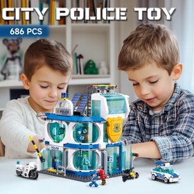 Sluban police station interiors with detailed rooms and furniture