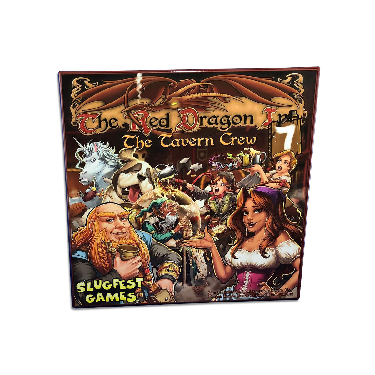 The Red Dragon Inn 7 dice and gold coins highlight competitive tavern action
