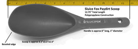 Sluice Fox classifier pan enables quick sizing of paydirt on site.