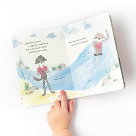 Slumberkins branding on packaging conveys trusted toy for social-emotional learning.