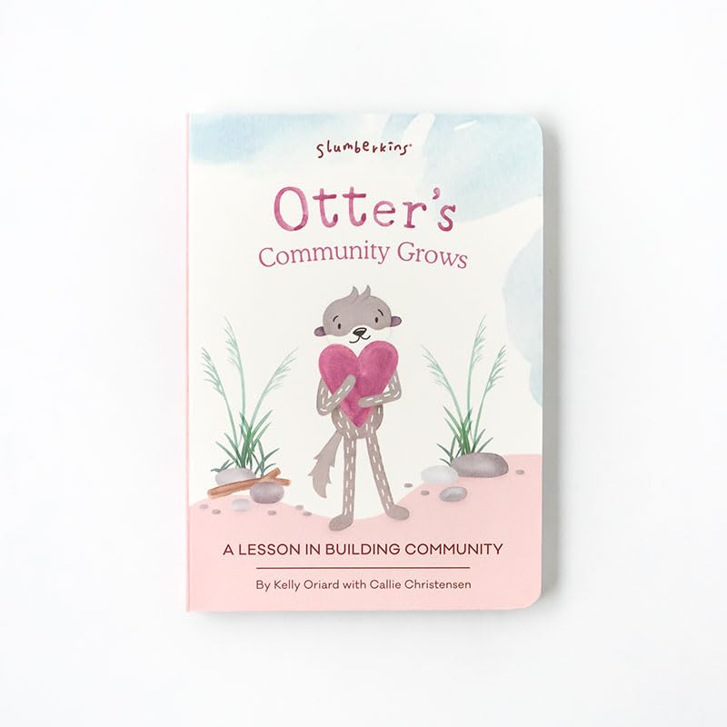 Slumberkins bundle packaging box presents complete Otter Snuggler plus two books.