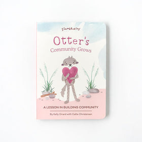 Slumberkins bundle packaging box presents complete Otter Snuggler plus two books.