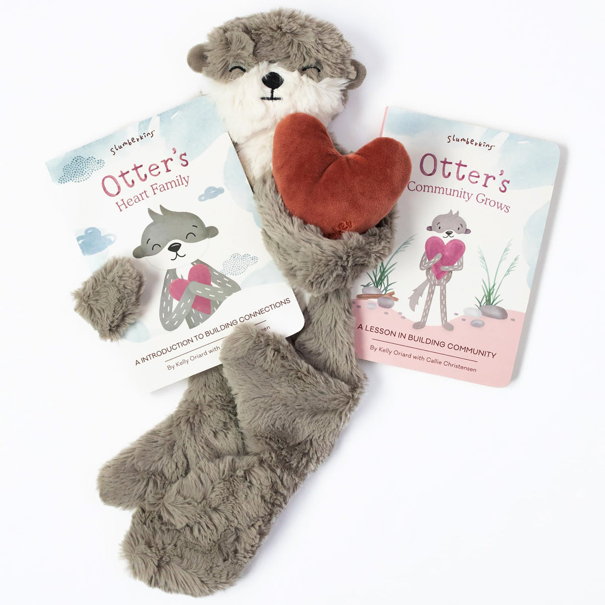 Slumberkins Otter Snuggler plush close-up shows ultra-soft fabric for cozy hugs.