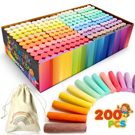 Small Fish 200pcs chalk set color assortment for outdoor art