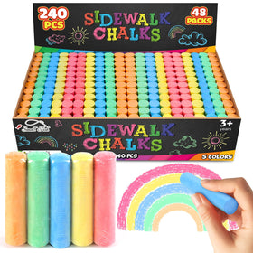 Small Fish 240pcs sidewalk chalk set packaging for outdoor art projects